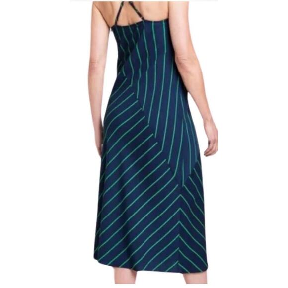 Rowing Blazers Slip Diagonal Stripe Midi Dress -Women's Small New - Picture 3 of 9